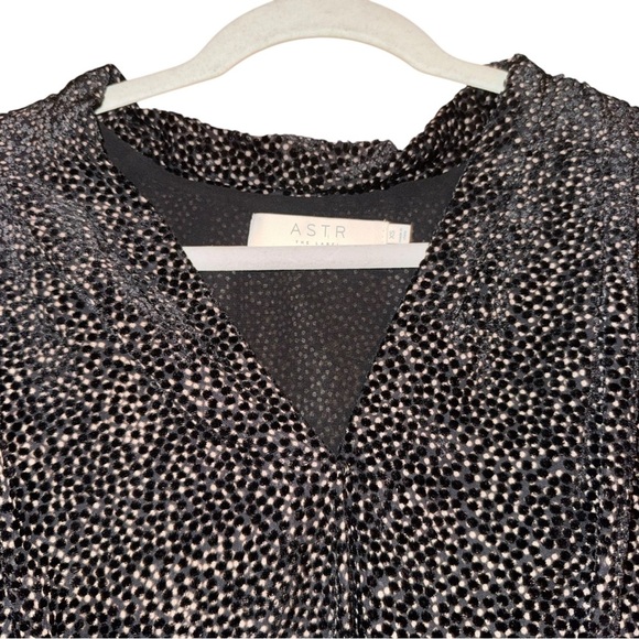 ASTR THE LABEL Zena Black Velvet Dot Bodysuit Size Extra Small - Picture 8 of 16